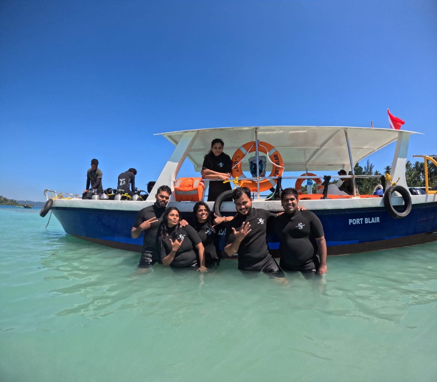 Non-swimmer diving experience